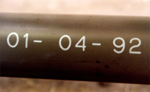 Traceability on a drilling pipe.