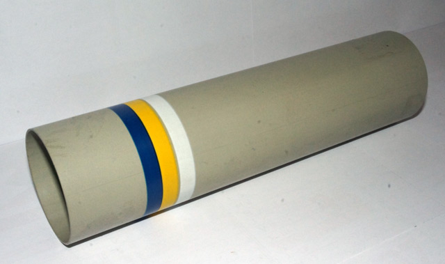 Colored rings coding on aviation tubes.